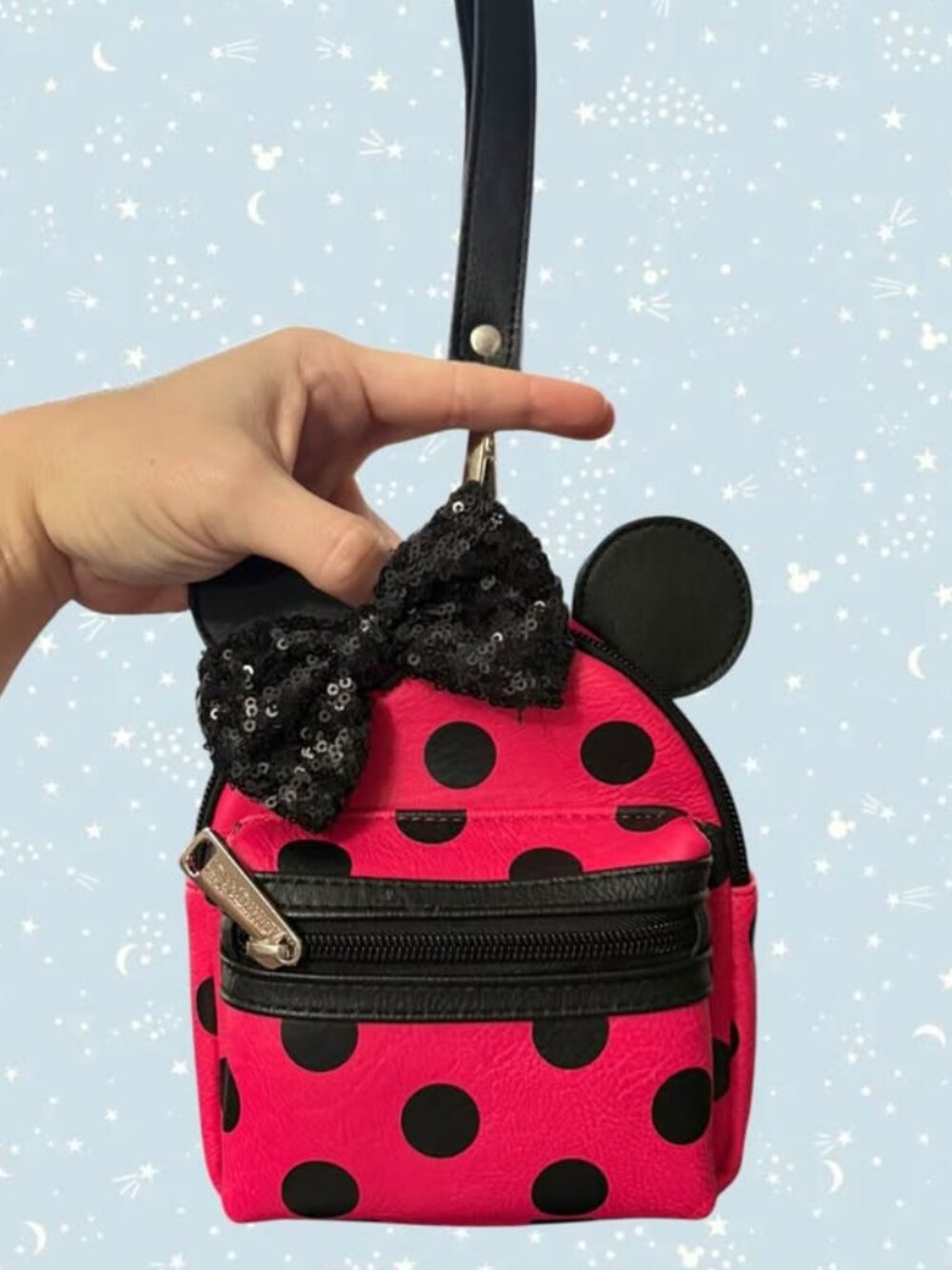 Loungefly Disney Parks Minnie Mouse Polka Dot Wristlet